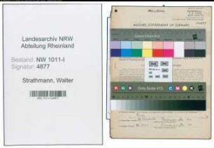 Entnazifizierung Walter Strathmann , geb. 25.09.1888 (Postangestellter)
