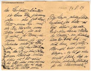 Brief von Louise Dumont an Gustav Lindemann