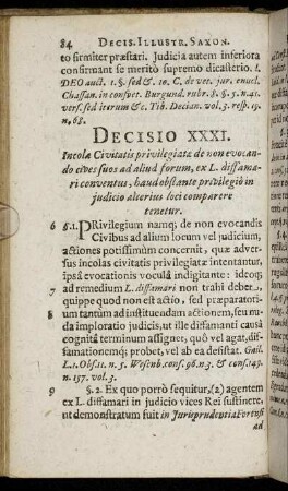 Decisio XXXI. - Decisio XL.
