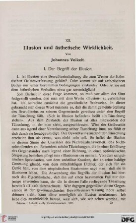 Illusion und ästhetische Wirklichkeit