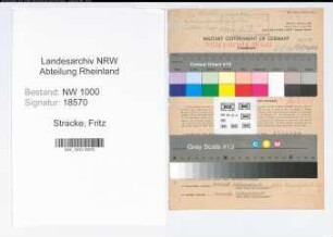 Entnazifizierung Fritz Stracke, geb. 07.10.1902 (Postangest.)