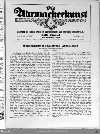 Bedenkliche Kalkulations-Grundlagen