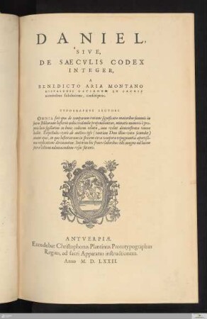 [8,10]: Daniel, Sive, De Saecvlis Codex Integer