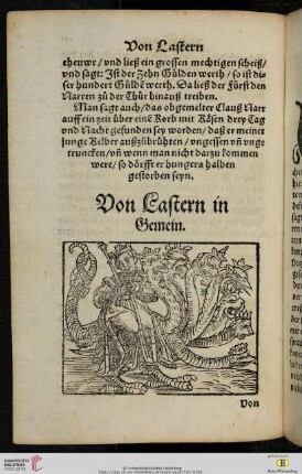 Von Lastern in Gemein