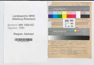 Entnazifizierung Gerhard Riegner, geb. 07.02.1905 (Arbeiter)