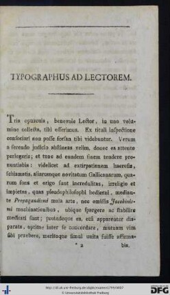 Typographus Ad Lectorem.
