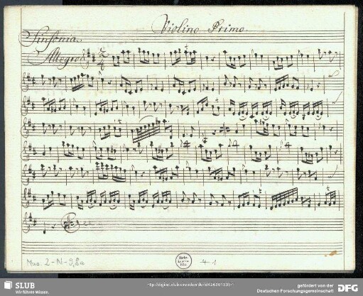 Symphonies - Mus.2-N-9,8a : orch - D