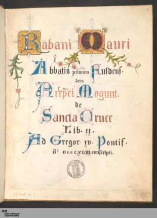 De Sancta Cruce Lib. II - Cod.theol.et.phil.fol.39