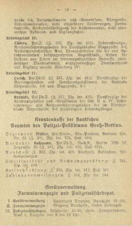 Krankenkasse der staatlichen Beamten des Polizei-Präsidiums Groß-Berlins