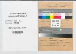 Entnazifizierung Arno Schwarzenau, geb. 23.01.1898 (Rektor)