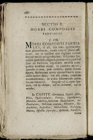 Sectio II. Morbi Compositi Partiales.
