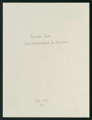 Briefe von Karl Bender an Robert von Mohl