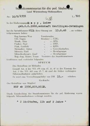 Rapp, Luise