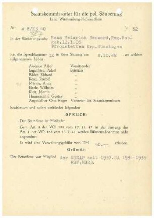 Bernard, Hans Heinrich