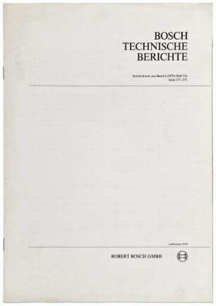 Sonderdruck aus Bd. 5 / 1979. Heft 5 / 6. S. 271 - 275. Hans Erich Slany zur "Entwicklung von Fersehkameras und Fernsehstudi-geräten aus der Sicht des Designers" (Heft)
