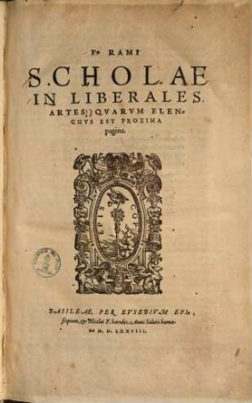 P. Rami scholae in liberales artes