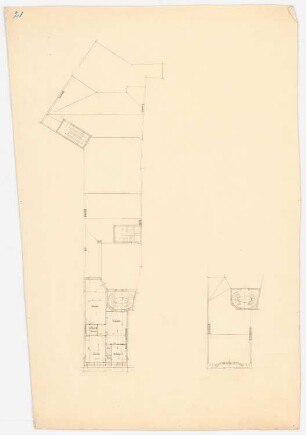 Etagenwohn- und Geschäftshaus Krausenstraße 40, Berlin: Grundriss Dachgeschoss