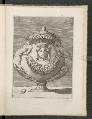 Vase mit Frauenbüste