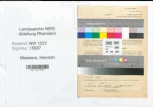 Entnazifizierung Heinrich Meesters , geb. 10.04.1922 (Angest.)