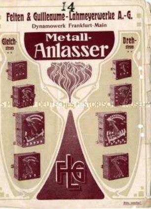 Metall-Anlasser für Motorleistungen bis 20 PS.