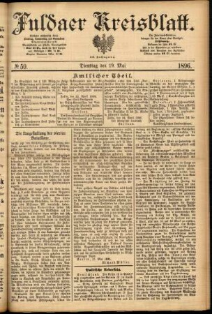 Ausgabe vom Dienstag, den 19. Mai 1896.