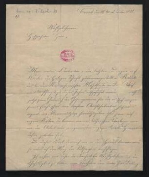 Brief an Michael Henkel : 18.10.1826