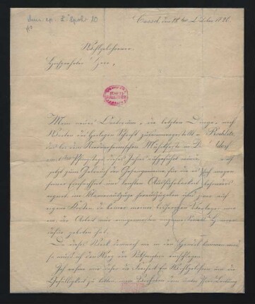Brief an Michael Henkel : 18.10.1826