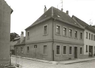 Belgern, Elbstraße 25. Wohnhaus (um 1850). Eckansicht