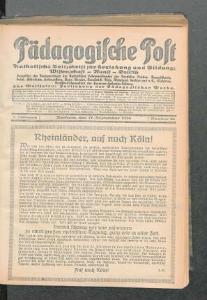 Rheinländer, auf nach Köln!