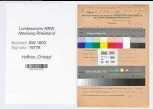 Entnazifizierung Christof Hoffner, geb. 06.05.1901 (Finanzinspektor)
