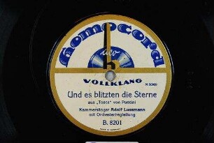 Und es blitzten die Sterne : aus "Tosca" / von Puccini
