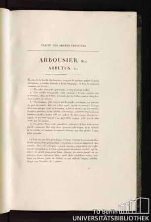 Arbousier. Duh. Arbutus. Lin.