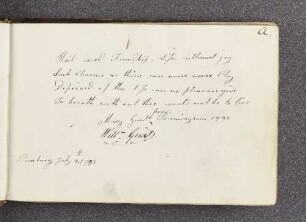 Mary Guest ; William Guest. – Hamburg, Juli 1793