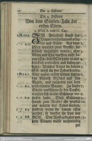 Die 4. Historie. Von dem Sünden-Falle der ersten Eltern
