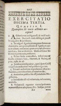 Exercitatio Decima Tertia.