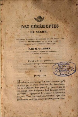 Chant du sacre ou la veille des armes