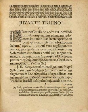 Disputatio Rhetorica De Styli Ethnicismo Circa Jurandi [Iurandi] Adverbia Fugiendo