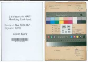 Entnazifizierung Klara Selzer , geb. 22.05.1908 (Studienraetin)