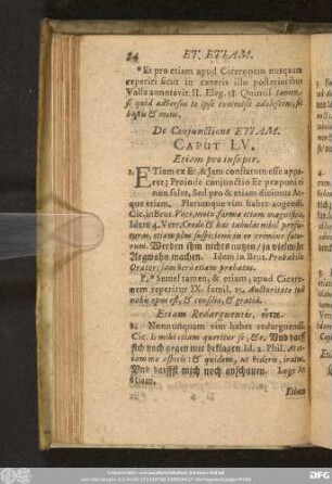 De Conjunctione Etiam. Caput LV.
