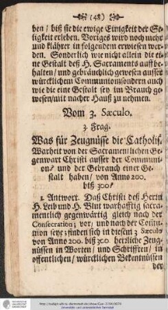 Vom 3. Saeculo.