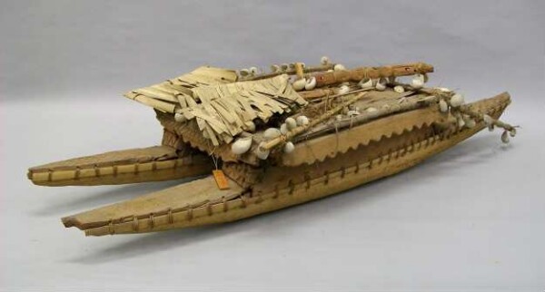 Model of a double hull boat