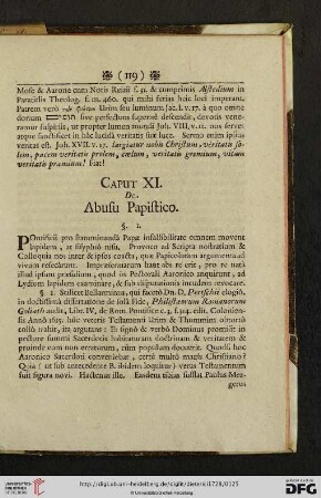 Caput XI: De Abusu Papistico