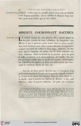 Minerve couronnant Bacchus