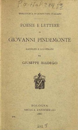 Poesie e lettere