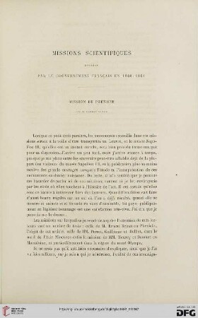 13: Missions scientifiques données par le gouvernement franҫais en 1860 - 1861