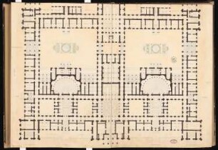 Preußisches Parlament, Berlin Schinkelwettbewerb 1859: Grundriss Erdgeschoss