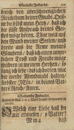 Siebende Andacht.