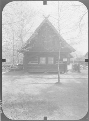Lübbenau-Lehde, Dorfstraße 3. Freilandmuseum. Wohnhaus (Kassenhaus). Giebelfront
