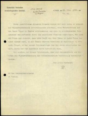 Bericht des ersten Sekretärs an das General-Sekretariat