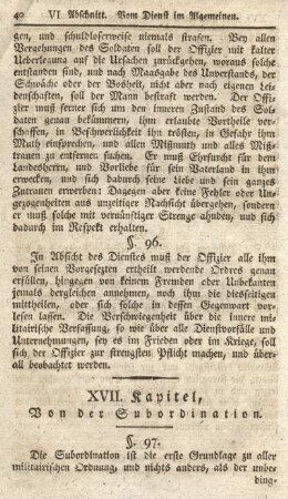 XVII. Kapitel. Von der Subordination.
